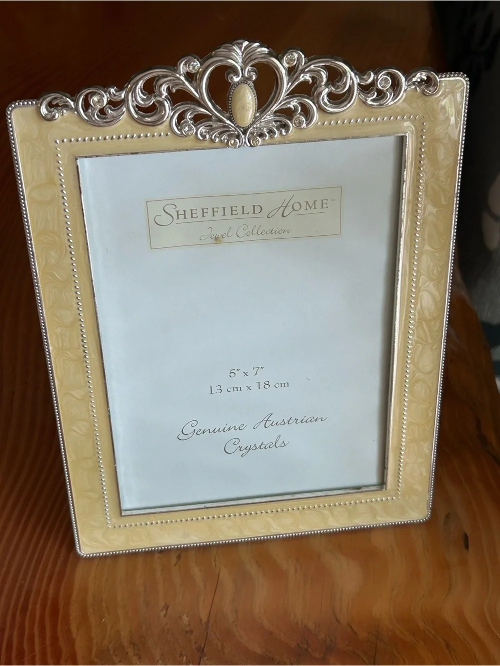 Sheffield Home Cream and Silver Ornate Photo Frame 5x7